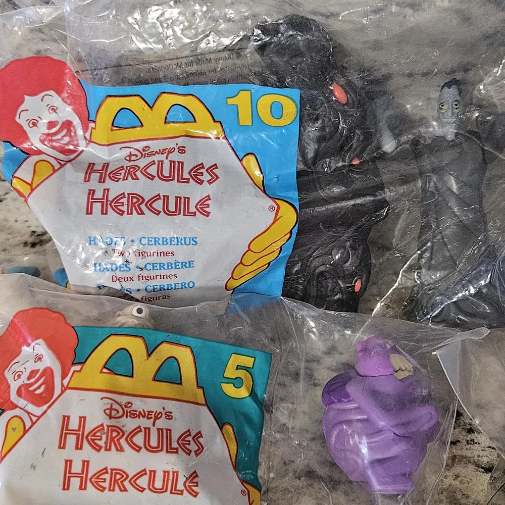 NEW IN BAG 1997 set of 7 Hercules Mcdonalds Toys - Picture 8 of 8